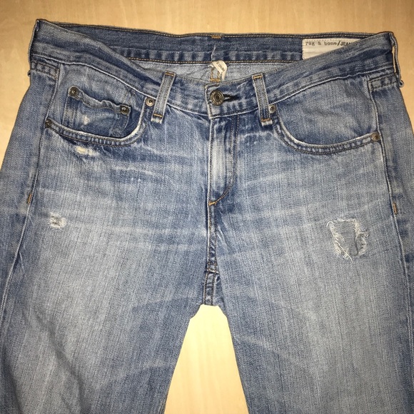 rag & bone Distressed Boyfriend Jeans - Picture 5 of 9